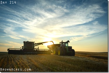 South Dakota Custom Harvesting John Deere Combine Tractor BrownAcres.com