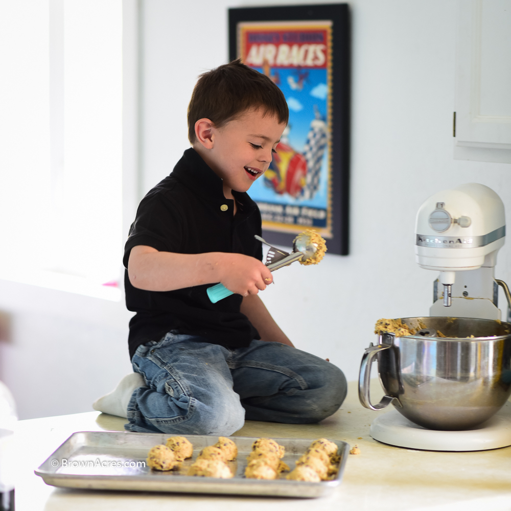 Chocolate Chip Cookies Kitchenaid Turquoise White Kitchen